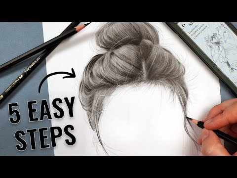 The ULTIMATE GUIDE To Drawing Hair With Graphite Pencils | 5 Easy Steps