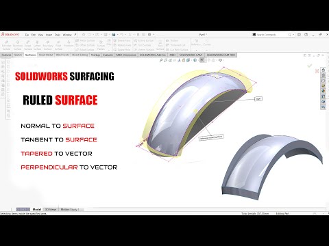 ✅ Solidworks Surfacing Ruled Surface.