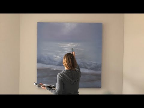 Painting a large atmospheric seascape in oils