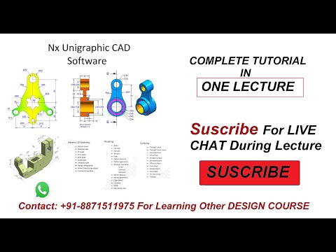 Complete NX Unigraphics 11 CAD/CRASH COURSE/Full Lecture/Hindi- Contact 8871511975  For FULL COURSE