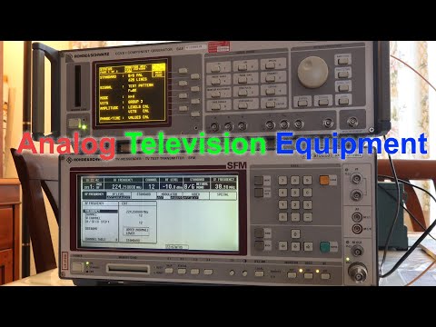 Analog TV Equipment: R&S SFM test transmitter and CCVS video generator.