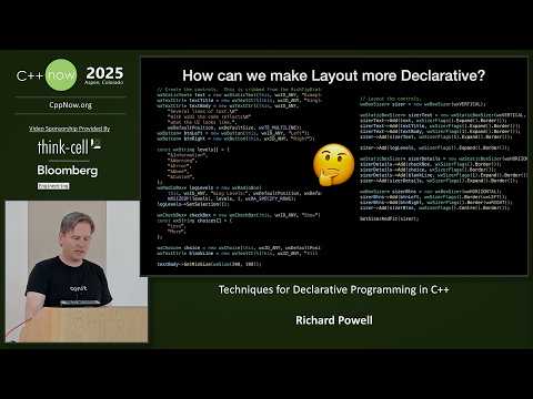 Techniques for Declarative Programming in C++ - Richard Powell - C++Now 2025