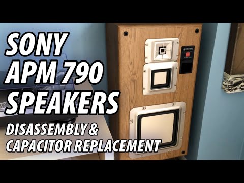 Sony APM 790 Speakers - Disassembly, Cleaning, & Capacitor Replacement (repair)