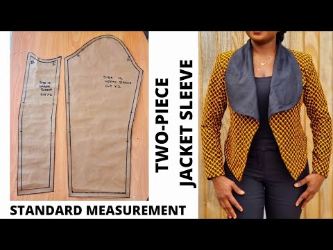 How to Make Two-Piece Jacket Sleeve Pattern/Pattern Drafting/Pattern Making/ Pattern Cutting/ Jacket