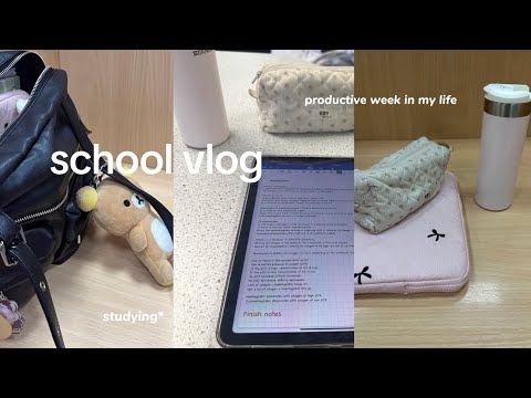 school vlog | REALISTIC week in my life, school days, productive studying, cafes, after school
