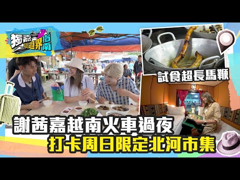 獨嘉瞓過界指南｜ 謝茜嘉越南火車過夜 打卡周日限定北河市集！蔡景行 馮皓揚試食超長馬鞭｜TVB Plus