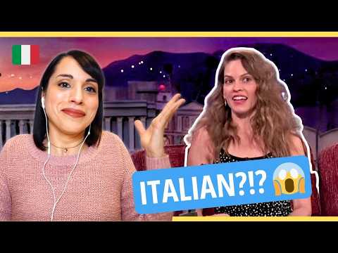 Italian Teacher Reacts to Hilary Swank Speaking Italian