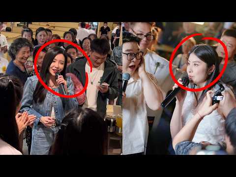 顶流网红街头唱歌,一不小心把“原唱”引来,网友:这也太刺激了!