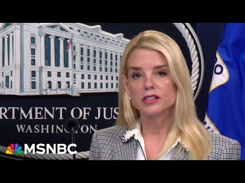 Attorney General Pam Bondi speaks after Kilmar Abrego Garcia has been charged by federal grand jury