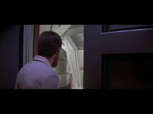 McCoy beams aboard Enterprise