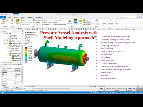 Pressure Vessel Analysis Using Shell Modeling Approach With ANSYS