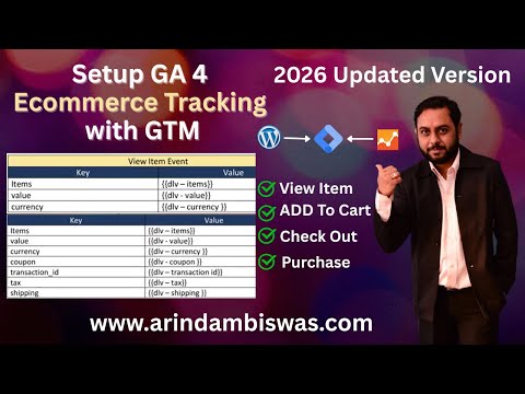 Setup Ecommerce Tracking with Google Tag Manager Updated Video 2026 | Ecommerce Tracking with GTM
