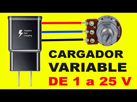 Como Convertir Cualquier Cargador de Celular de 5v a Variable hasta 25v!