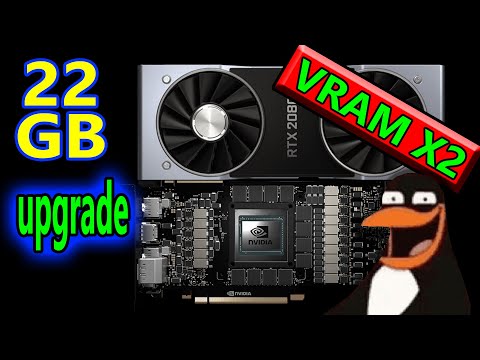 2080Ti memory upgrade video 11GB to 22GB