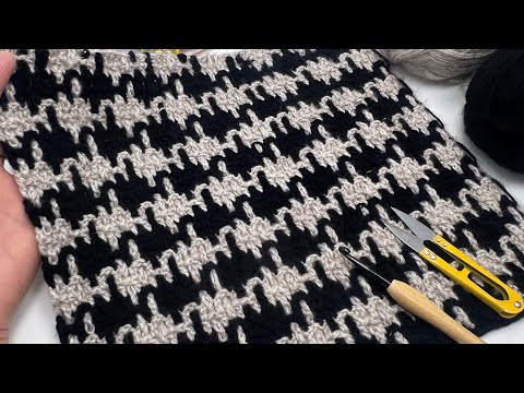 You'll love this crochet houndstooth technique! Step-by-step instructions.