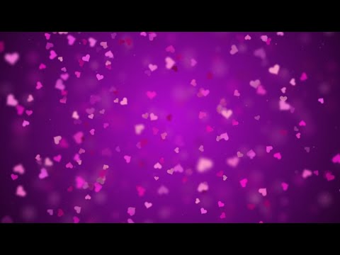 Beautiful Abstract Purple Wallpaper Heart Animated Background Video | Flying Purple Hearts Overlay