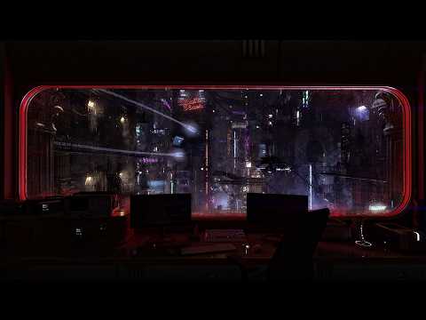 Cyberpunk Apartment Rain & Thunder Sounds for Deep Sleep