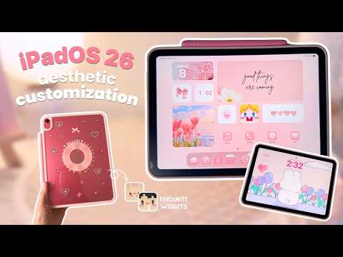 How to customize your iPad | New iPadOS 26 aesthetic homescreen tutorial, features, widgets & more!