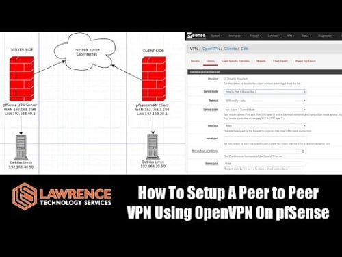 How To Setup A Peer to Peer / Site to Site VPN Using OpenVPN On pfSense