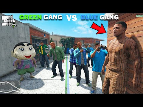 Franklin Blue Gang & Shinchan Green Gang Hide & Seek In GTA 5!