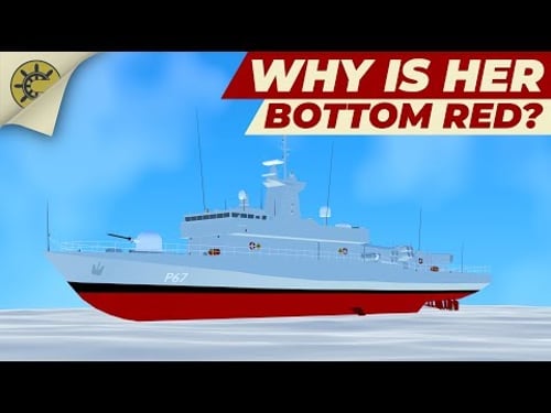 Why are ships painted red below the waterline?