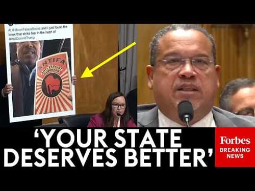 TOUGH MOMENT: Ashley Moody Confronts AG Ellison With His Tweet Of Himself Holding 'Antifa Handbook'