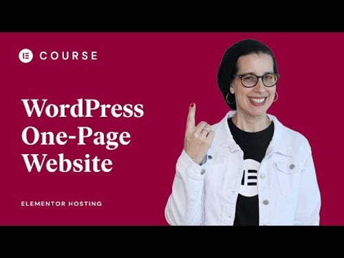 How To Build a One-Page WordPress Website With Elementor Hosting