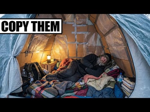 How Homeless People Sleep In A Freezing Tent Without Heating