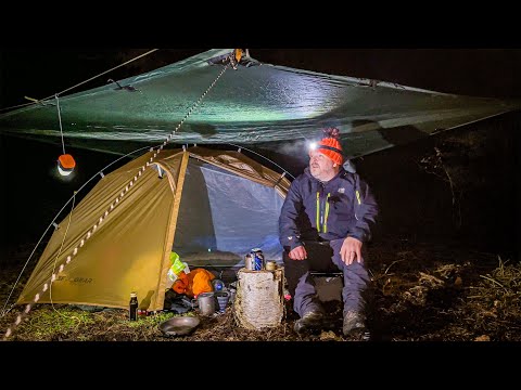 Tent & Tarp CAMPING - Cooking on X-Boil Alcohol Stove - Chicken Stir-fry