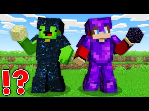 Mikey END Armor vs JJ NETHER Armor Survival Battle in Minecraft - Maizen
