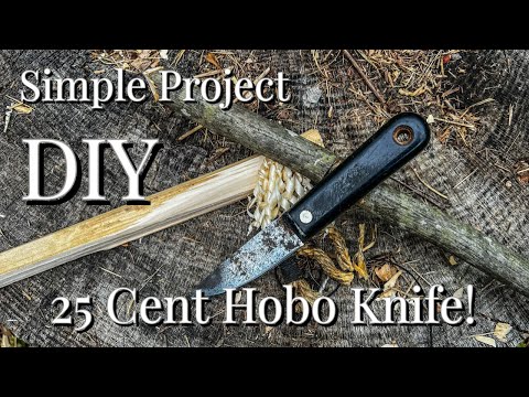 DIY BUSHCRAFT KNIFE 25 Cents