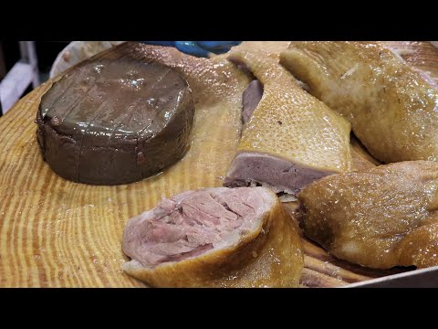 #HongkongStreetFoodMaster Chopping skills,Yummy#MarinatedGoose,Duck #chicken #GooseLiver Egg #asmr