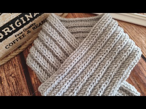 КАК СВЯЗАТЬ ШАРФ КРЮЧКОМ МК /HOW TO CROCHET A SCARF MK