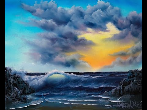 How To Paint A Seascape Live Part 2 | Oil Painting Demonstration | Paintings By Justin