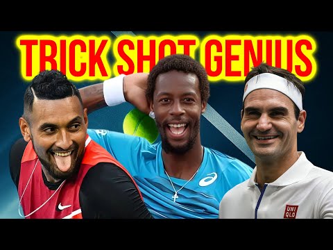 Top 10 Tennis Trickshot Geniuses of All Time | Kyrgios, Federer, Monfils & More!
