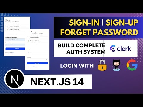 Next.js 14 Authentication with Clerk - Login | Sign Up and Forget Password