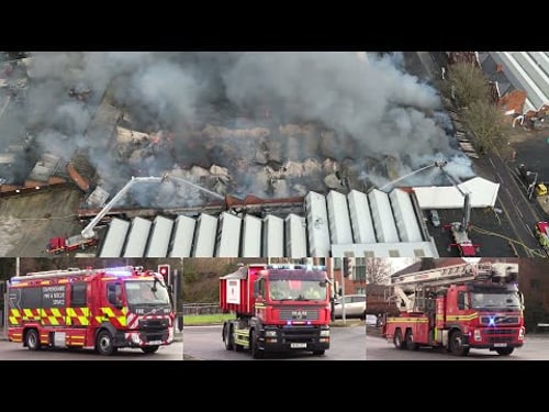 MAKE PUMPS 23 Factory Fire in Wolverhampton, West Midlands (14/01/26)