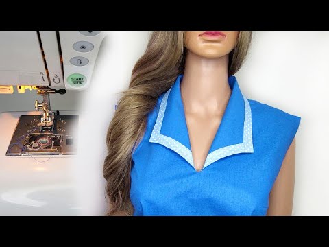 💥V neck with a collar sewing tricks and secrets worth knowing