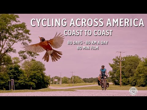 Cycling across America. Coast to coast in 80 days, 80 km a day. A 80 minutes movie.