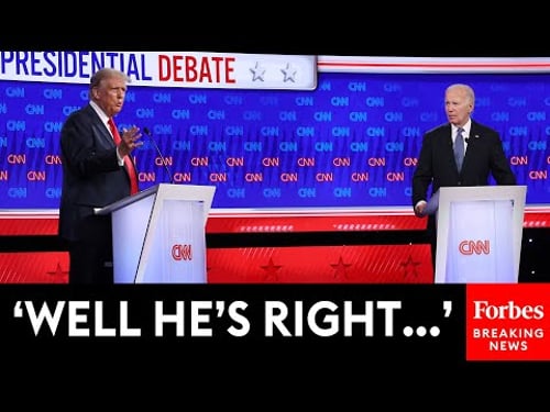 Trump Reacts To Biden's 'We Finally Beat Medicare' Gaffe At First Presidential Debate