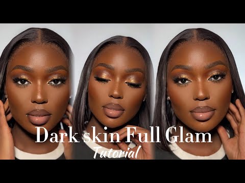 Dark skin Full Glam Makeup Tutorial | Flawless & Long-Lasting Look | Beginner Friendly.