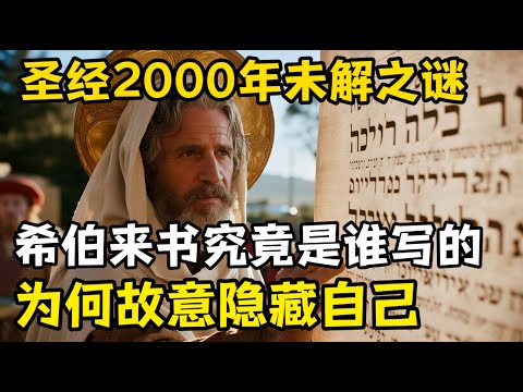 《希伯来书》到底是谁写的,他为何要刻意隐去自己的名字?揭开圣经2000年未解之谜