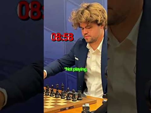 Magnus Carlsen doesn't need all the time 🐐