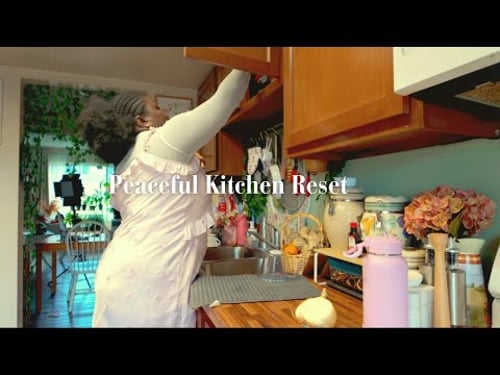 Little joys of slow living.New year, kitchen reset, and organization. Make a warm soup