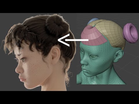 ⚠️Amazing!! Make ANY HAIR STYLE in Blender Geometry Nodes