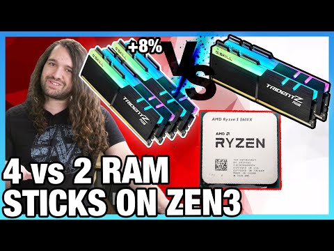 AMD Ryzen: 4 vs. 2 Sticks of RAM on R5 5600X for Up to 10% Better Performance