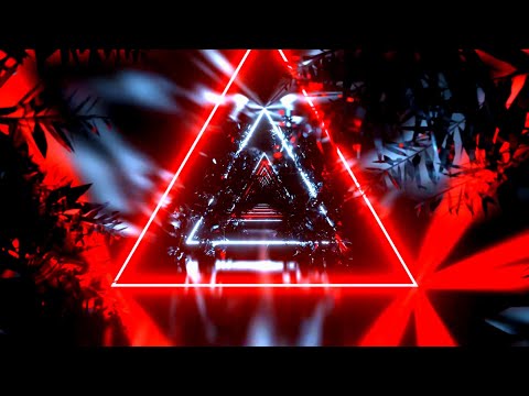 🎬 4K Visual Explosion | Futuristic Triangular Tunnel with Red & White Neon – (No Sound)