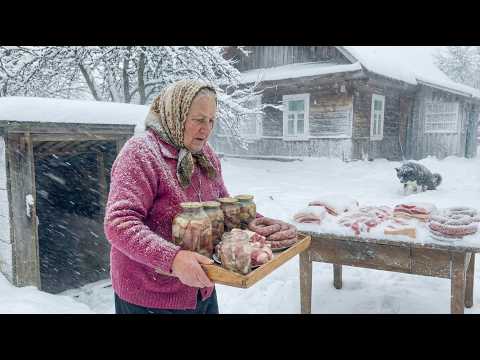 Harsh Winter in a Remote Carpathian Village β Life of an 85-Year-Old Grandma