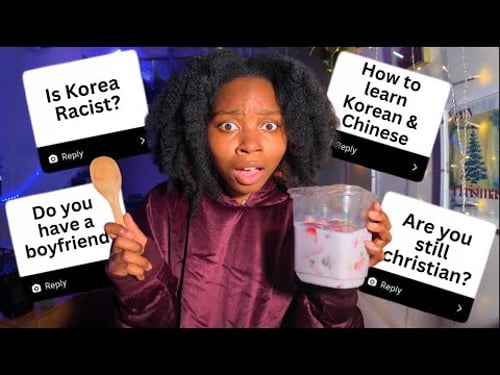 MY TRUE EXPERIENCE IN KOREA as a BLACK COLLEGE STUDENT… | Eating hwachae and answering questions