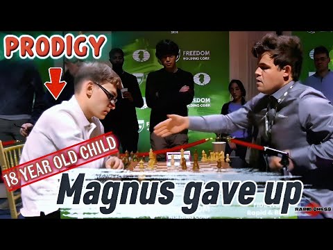 Surrender!!! Magnus Vs Denis Lazavik || World Rapid Champion